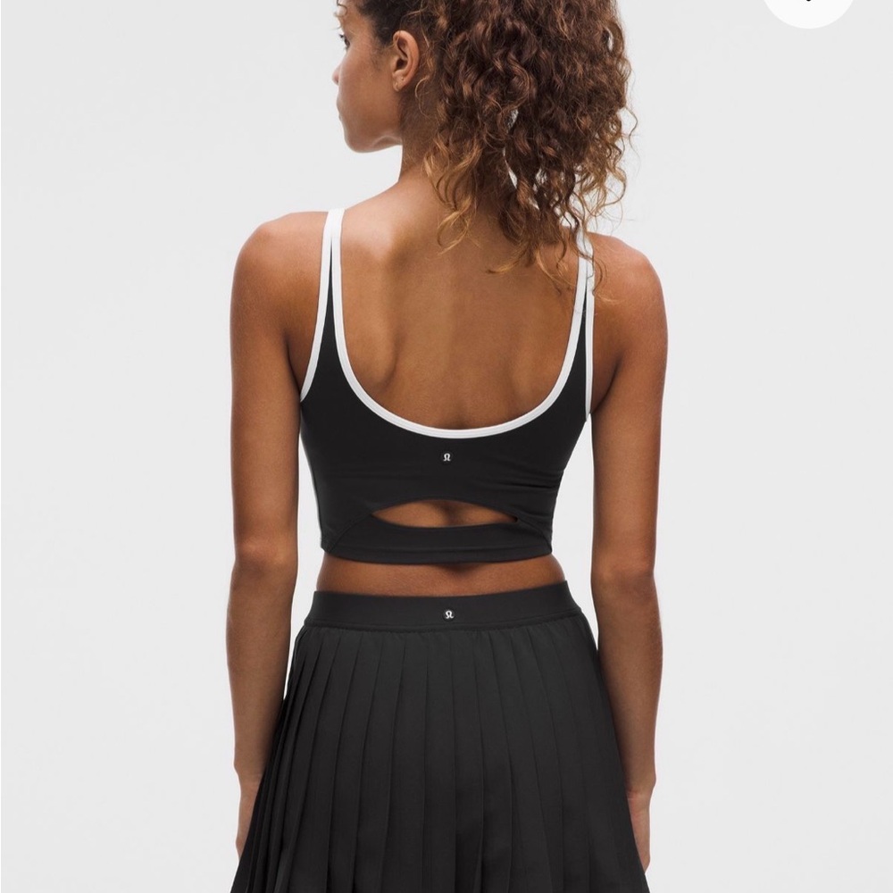 **LIKE NEW Lululemon Athletica Black with White Trim Sports Bra